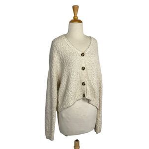 Sanctuary S Ivory Cardigan Sweater  Cropped Boho Cottagecore Lagenlook Fits M L